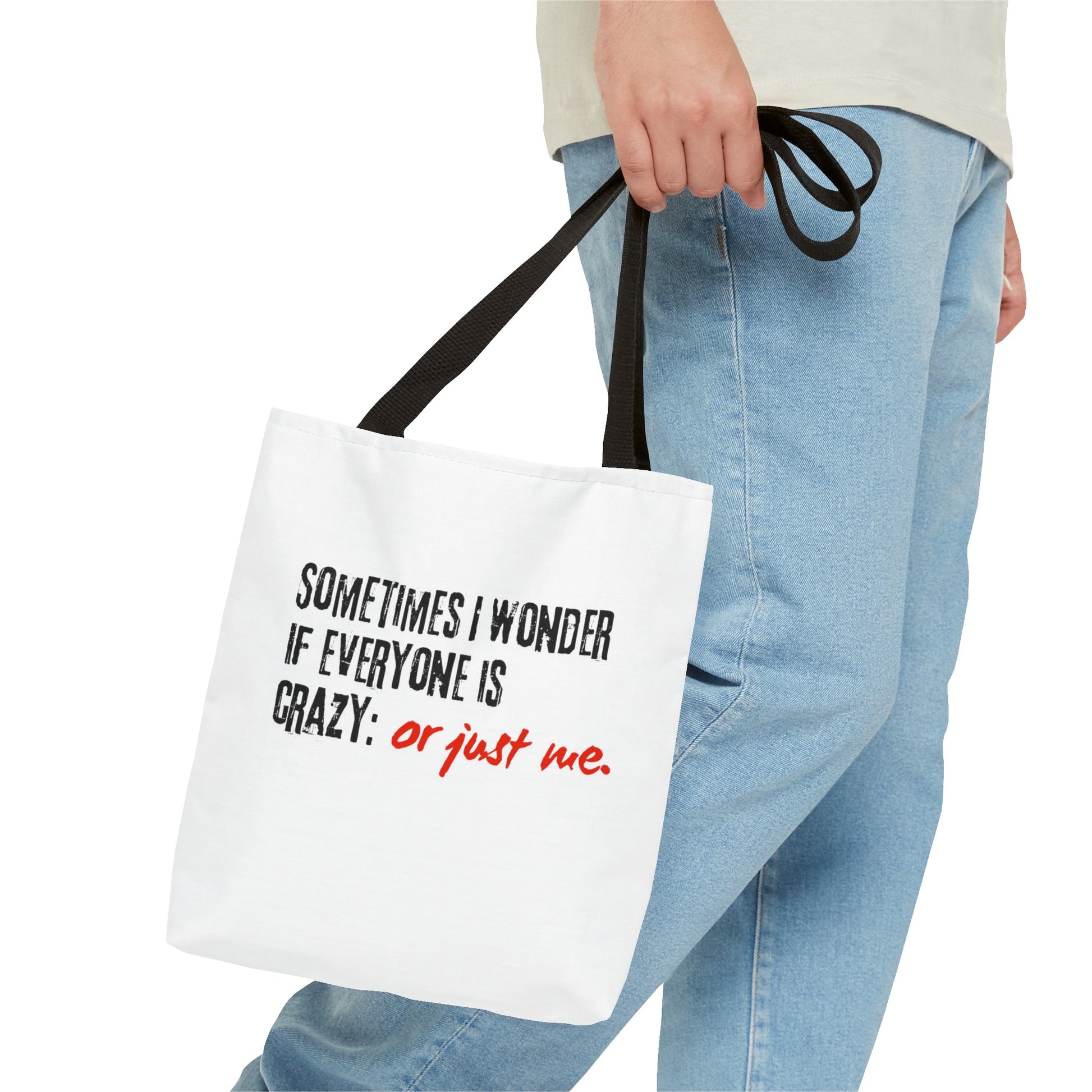 Ironic Humor Tote Bag (AOP) | Printzy Shop - Stand Out with Style