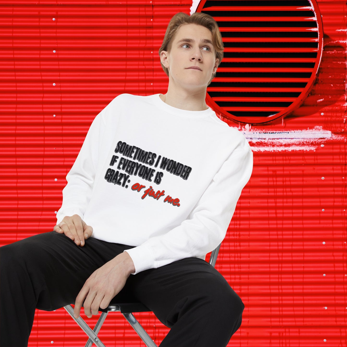 Ironic Humor Unisex Garment-Dyed Sweatshirt | Printzy Shop 😏