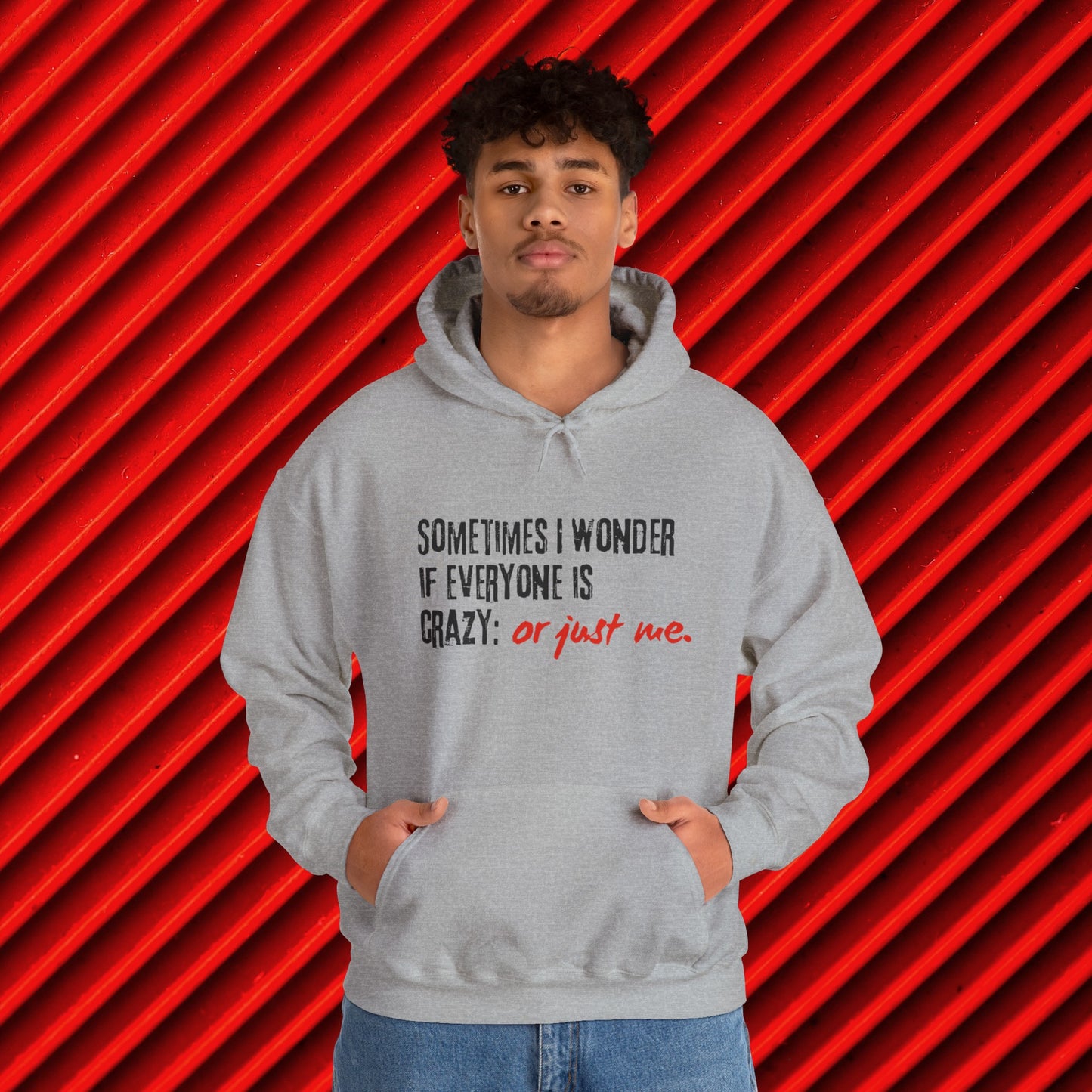 Unisex Ironic Humor™ Hooded Sweatshirt | Printzy Shop - 😏