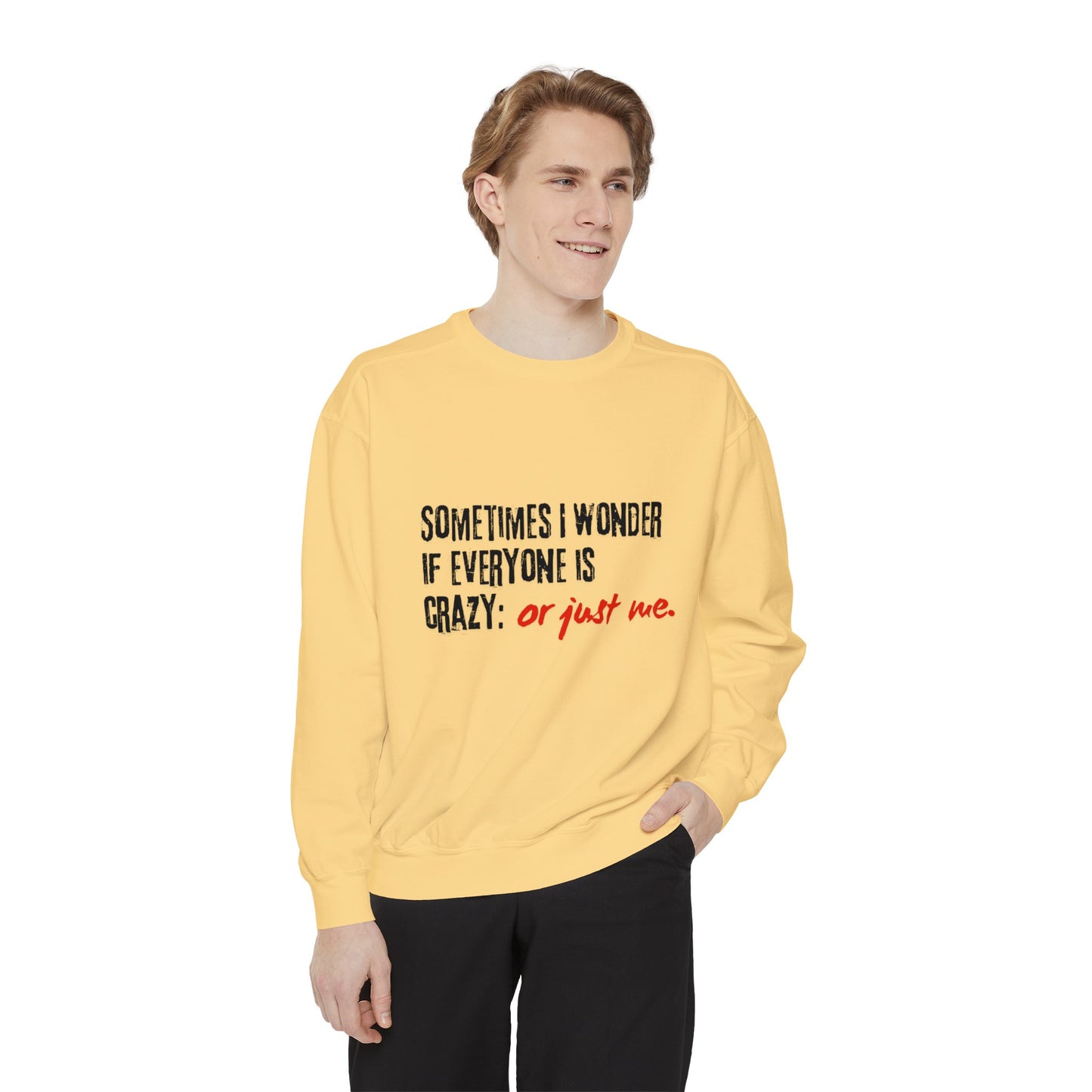 Sudadera teñida de ropa unisex de humor irónico