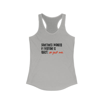 Ironic Humor Racerback Tank Top | Printzy Shop - Stylishly Sarcastic😏